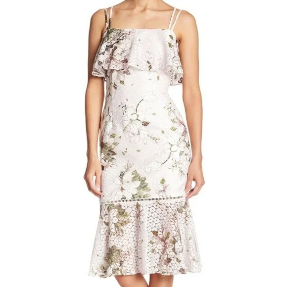 rachel roy lace dress Rachel Roy White Lace Fit Flare Dress